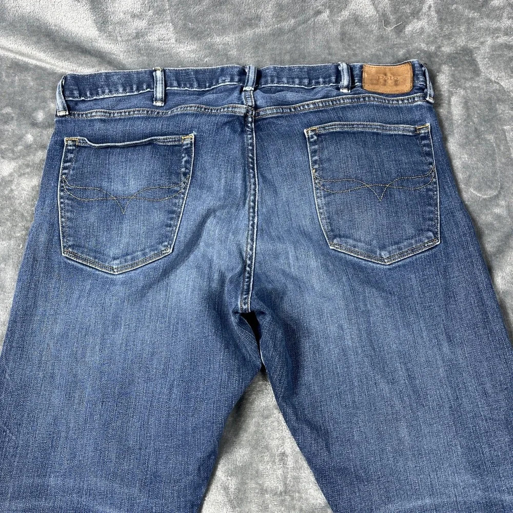 Polo Ralph Lauren Jeans Mens 38x30 Blue Denim Pants The Hampton Relaxed Straight